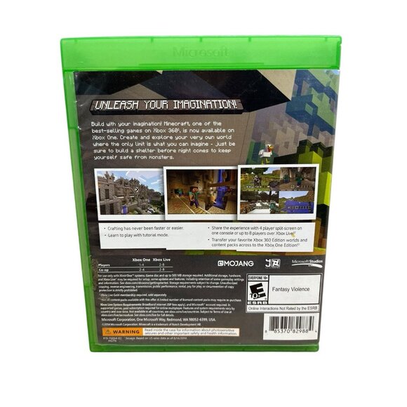 Minecraft XBOX ONE Edition Game Pre-Owned Great Condition - Picture 2 of 3